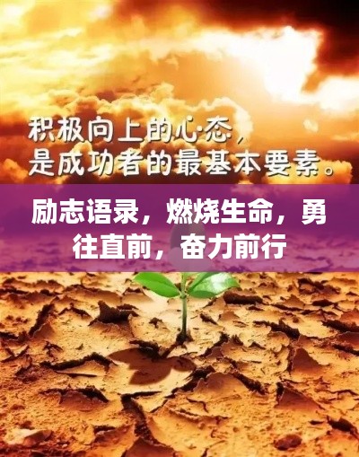 励志语录，燃烧生命，勇往直前，奋力前行