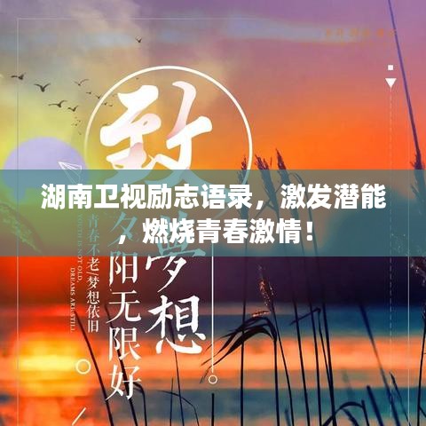 湖南卫视励志语录，激发潜能，燃烧青春激情！