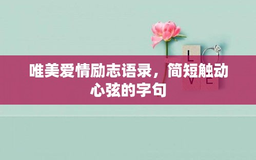 唯美爱情励志语录，简短触动心弦的字句