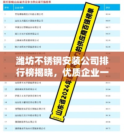 潍坊不锈钢安装公司排行榜揭晓，优质企业一览