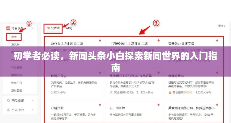 初学者必读，新闻头条小白探索新闻世界的入门指南
