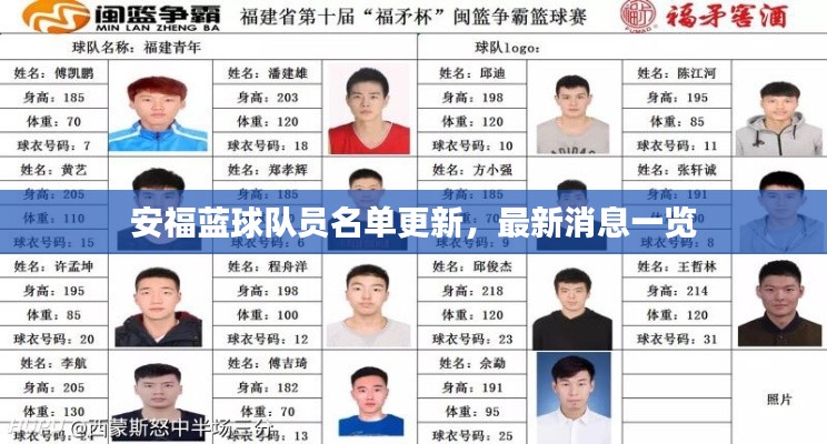 安福蓝球队员名单更新，最新消息一览
