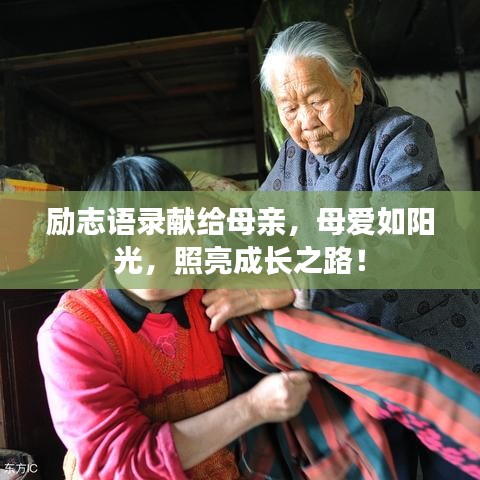 励志语录献给母亲，母爱如阳光，照亮成长之路！