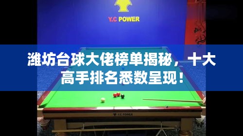 潍坊台球大佬榜单揭秘，十大高手排名悉数呈现！